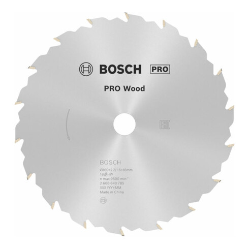 Bosch cirkelzaagblad Speedline Wood 160 x 16 x 2,2 mm 18