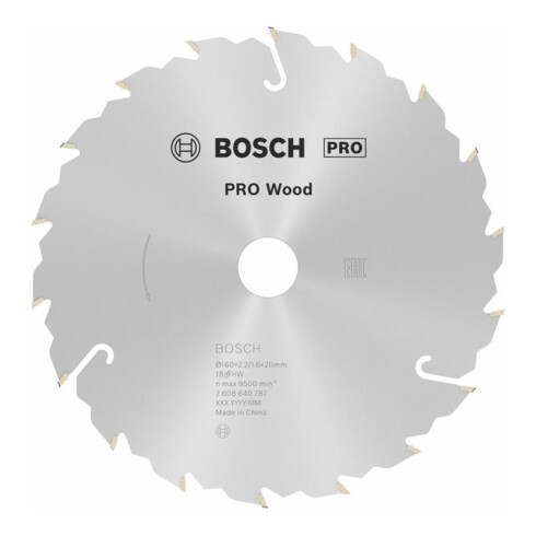 Bosch cirkelzaagblad Speedline Wood 160 x 20 x 2,2 mm 18