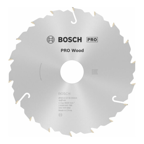 Bosch cirkelzaagblad Speedline Wood 165 x 30 x 2,2 mm 18