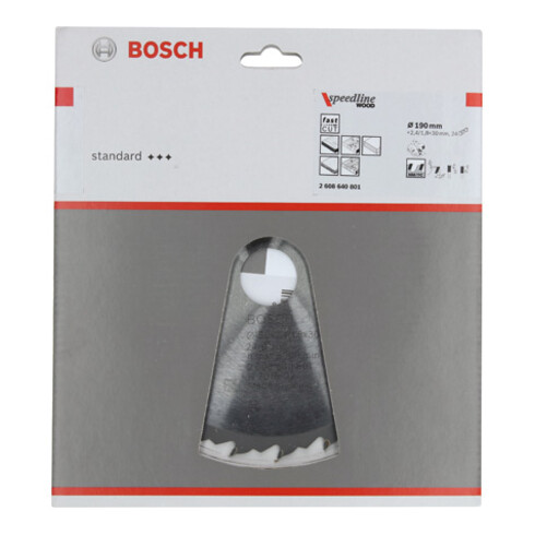 Bosch cirkelzaagblad Speedline Wood 190 x 30 x 2,4 mm 24
