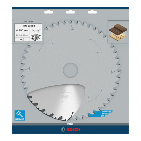 Bosch cirkelzaagblad PRO Wood 350 x 30 x 3,5 mm 32