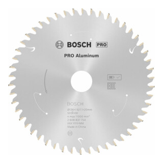 Bosch invalcirkelzaagblad Standard for Aluminium voor accu-invalcirkelzagen en handcirkelzagen en accu-metaalzagen