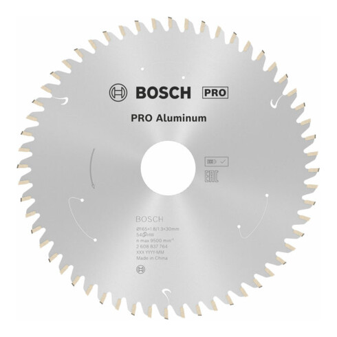 Bosch cirkelzaagblad Standard for Aluminium voor accuzagen 165x1,8/1,3x30, 54 tanden