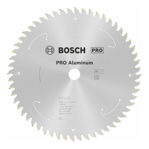Bosch cirkelzaagblad Standard for Aluminium voor accuzagen 184x2/1,5x16, 56 tanden