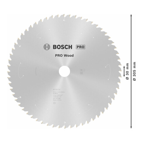 Bosch cirkelzaagblad Standard for Aluminium voor accuzagen 305x2,2/1,6x30, 96 tanden