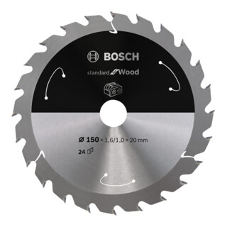 Bosch cirkelzaagblad Standard for Wood voor accuzagen