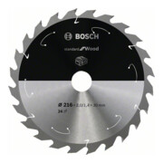 Bosch cirkelzaagblad Standard for Wood voor accuzagen 216x1,7/1,2x30, 24 tanden