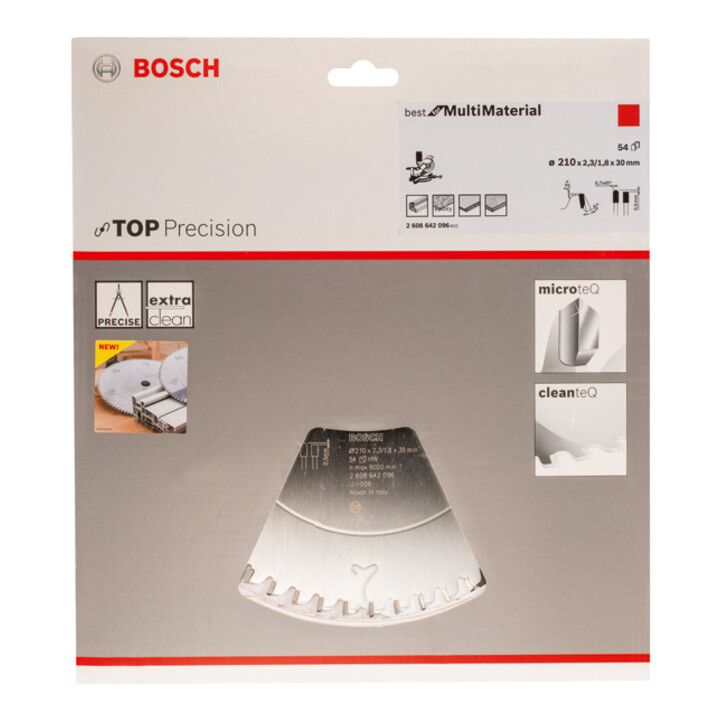 Bosch cirkelzaagblad Top Precision Best for Multi material 210 x 30 x 2,3 mm 54