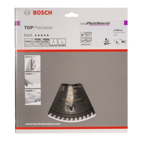 Bosch cirkelzaagblad Top Precision Universal voor kap-, verstek- en paneelzagen