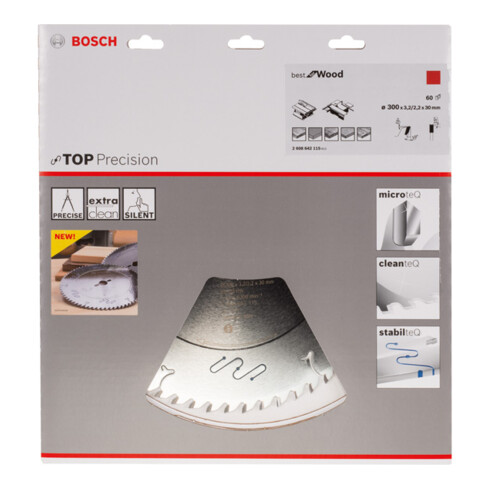 Bosch cirkelzaagblad Top Precision Best for Wood 300 x 30 x 3,2 mm 60
