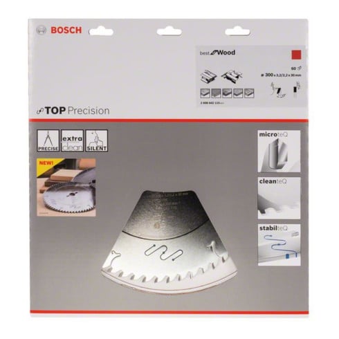 Bosch cirkelzaagblad Top Precision Best for Wood 300 x 30 x 3,2 mm 60