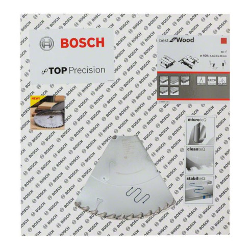 Bosch cirkelzaagblad Top Precision Best for Wood 400 x 30 x 4 mm 60