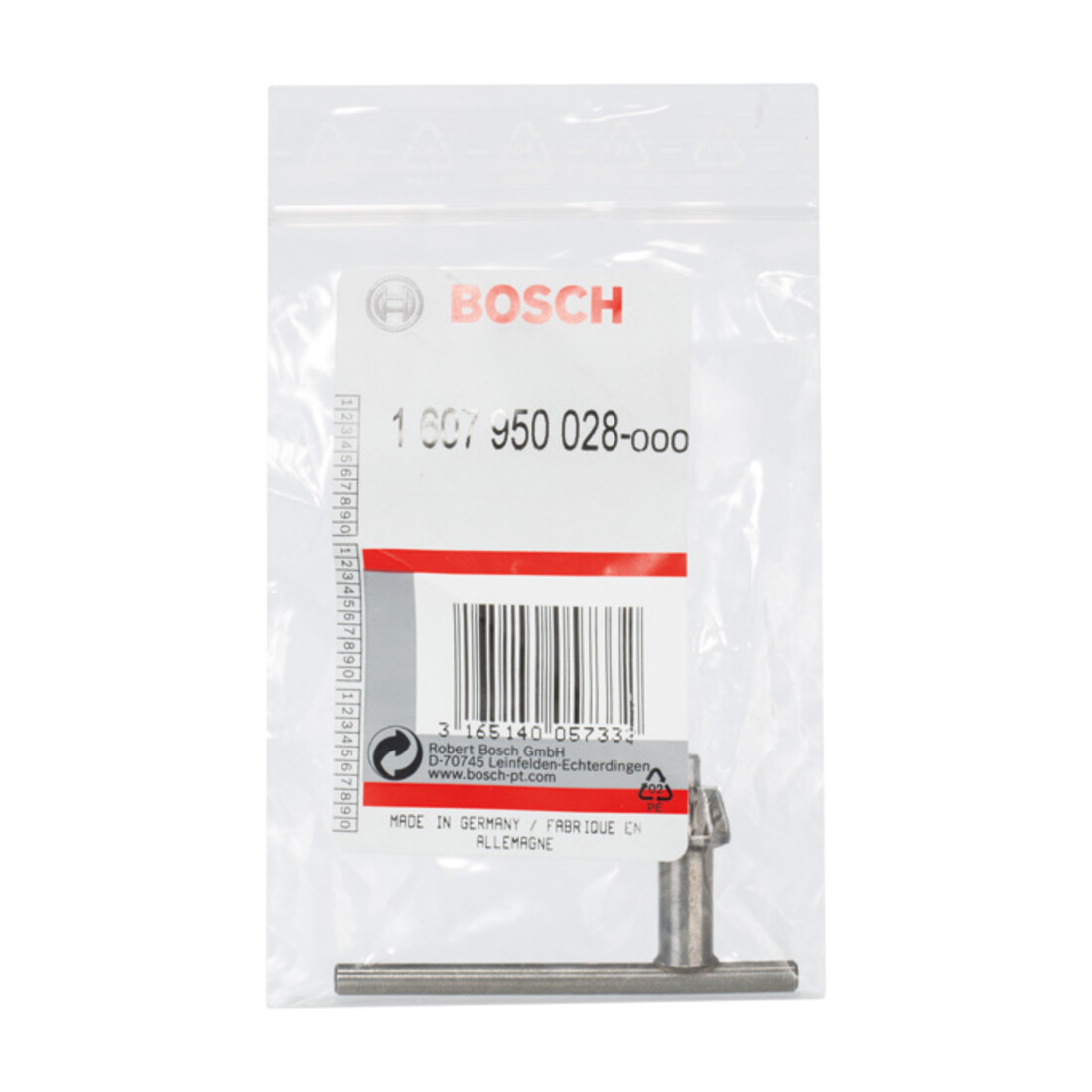 Bosch Clé de rechange pour mandrin S1 G, 60 mm 30 mm 4 mm