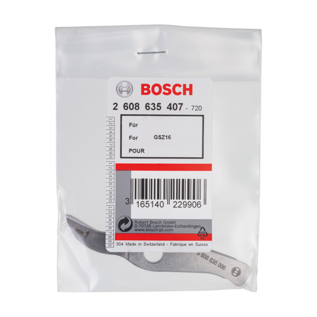 Bosch Coltello dritto fino a 1,0mm per le cesoie GSZ 160 Professional