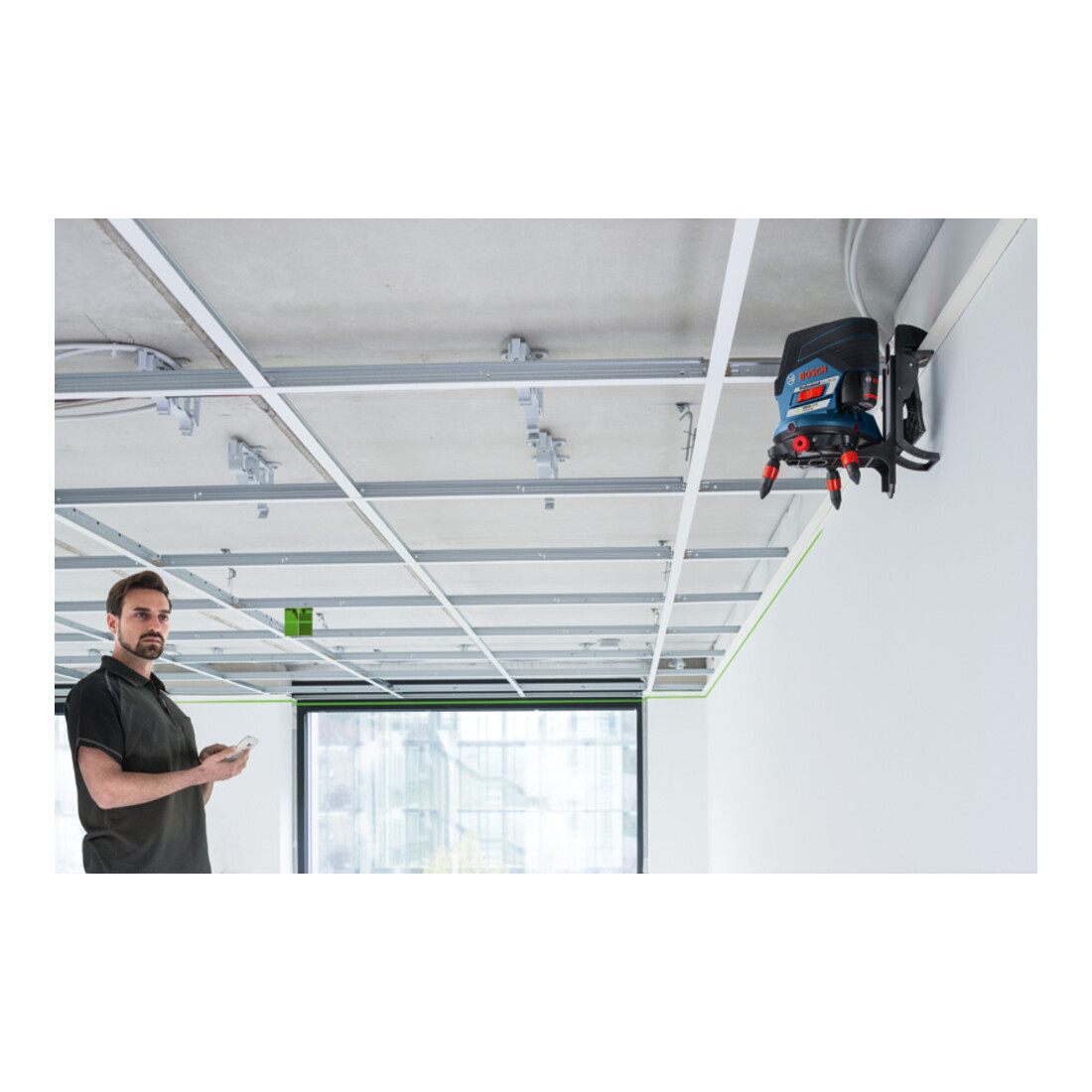 Bosch combi laser GCL 2-50 CG met 1 x 2.0 Li-Ion accu RM 2 L-BOXX
