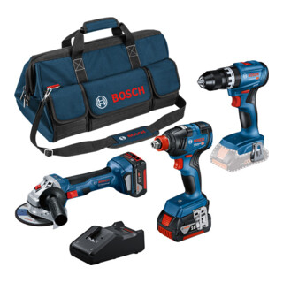 Bosch Combo Kit 3 outils Kit professionnel 18V (GSB,GDXGWS,2x5.0Ah)