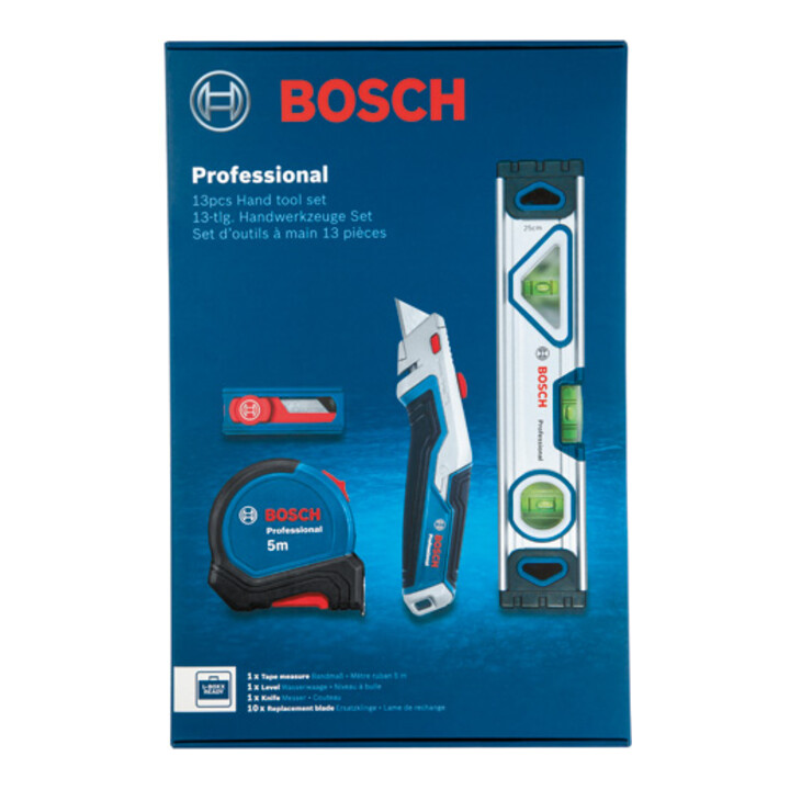 Bosch Combo Kit : Ensemble d'outils à main polyvalents, 13 pcs