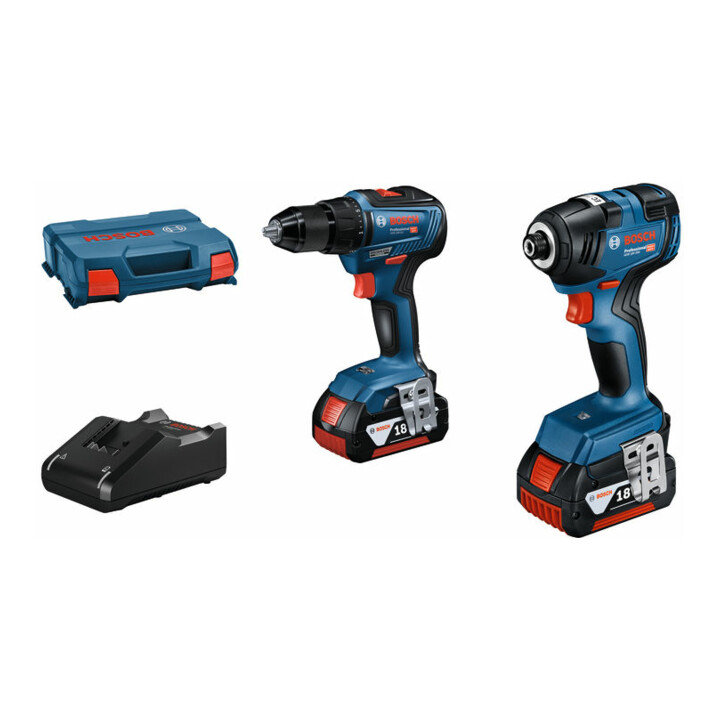 Set Bosch Combo Kit GDR 18V-200 + 7tlg. Robust Line Holzspiralbohrer-Set + 7tlg. Robust Line Betonbohrer-Set