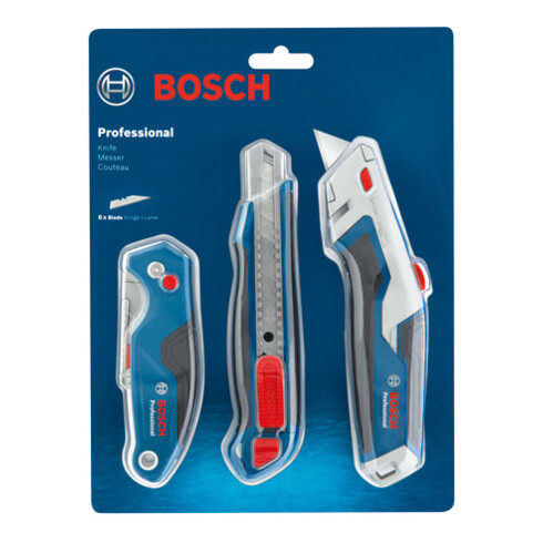 Bosch Combo Kit: Knife Set Messer-Set, 3-tlg.
