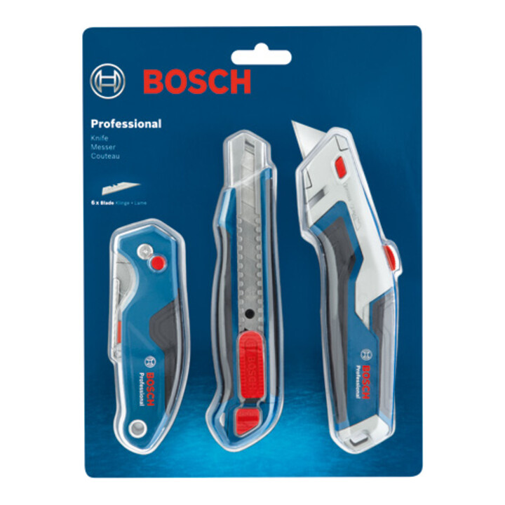 Bosch Combo Kit: Knife Set Messer-Set, 3-tlg.