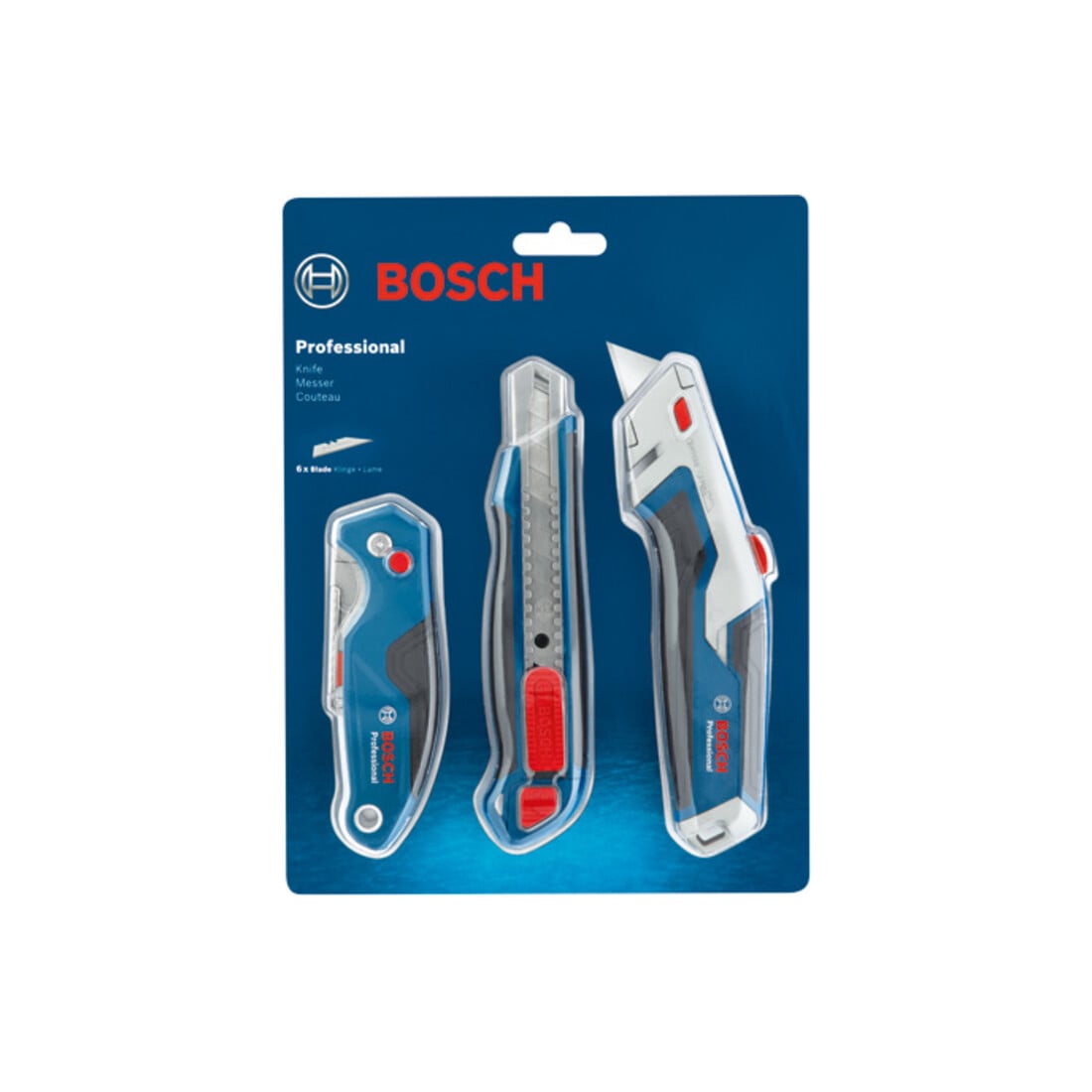 Bosch Combo Kit: Knife Set Messer-Set, 3-tlg.