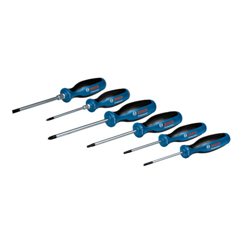 Bosch Combo Kit Schraubendreher-Set, 6-tlg., SL/PH/PZ/TX