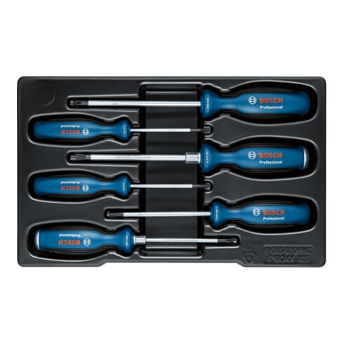 Bosch Combo Kit Schraubendreher-Set, 6-tlg., SL/PH/PZ/TX