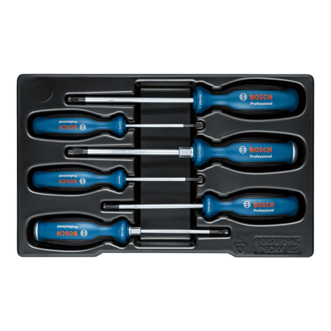 Bosch Combo Kit Schraubendreher-Set, 6-tlg., SL/PH/PZ/TX