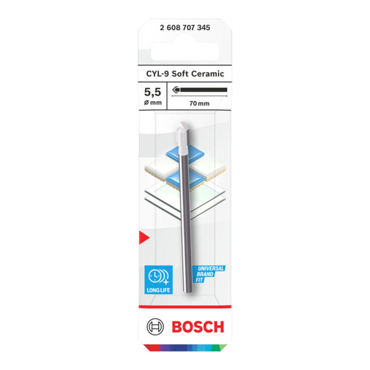Bosch CYL-9 Soft Ceramic Bohrer, 5,5 x 70 mm