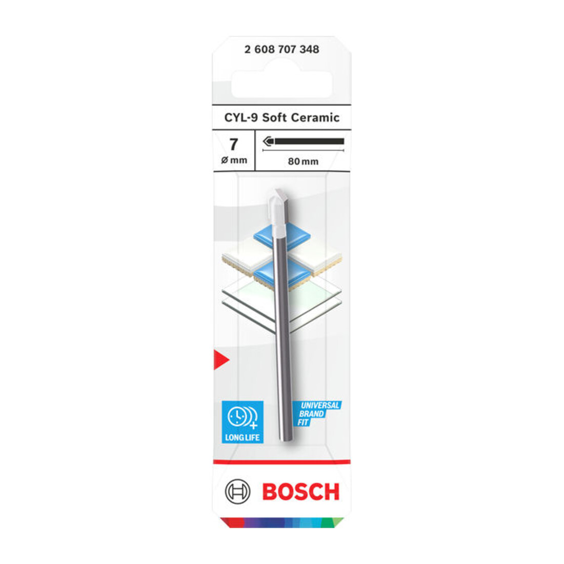 Bosch CYL-9 Soft Ceramic Bohrer, 7 x 80 mm