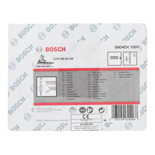 Bosch D-kop stripnagel SN34DK 100R 3,1 mm 100 mm blank