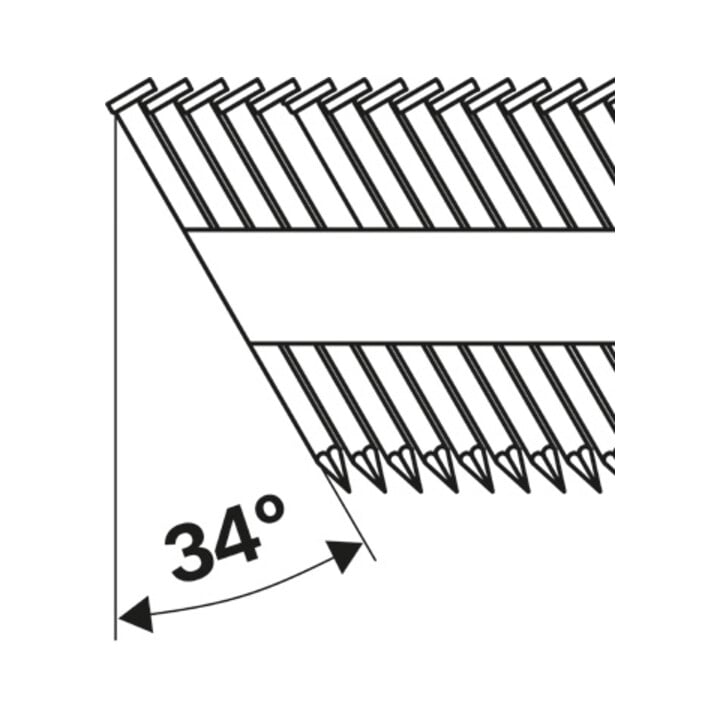 Bosch D-kop stripnagel SN34DK 50 2,8 mm 50 mm glad