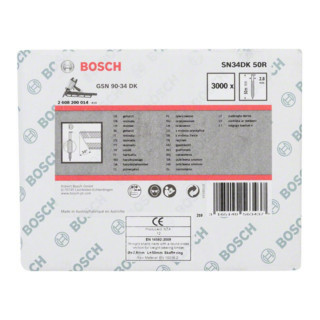 Bosch D-kop stripnagel SN34DK 90R, blank, gegroefd