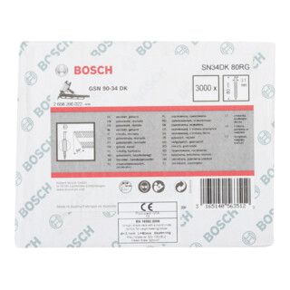 Bosch D-kop stripnagel SN34DK 90RG, gegalvaniseerd, gegroefd