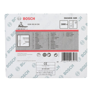 Bosch D-Kopf Streifennagel SN34DK 90R, blank, gerillt