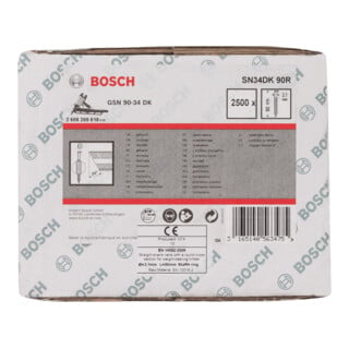 Bosch D-Kopf Streifennagel SN34DK 90R, blank, gerillt