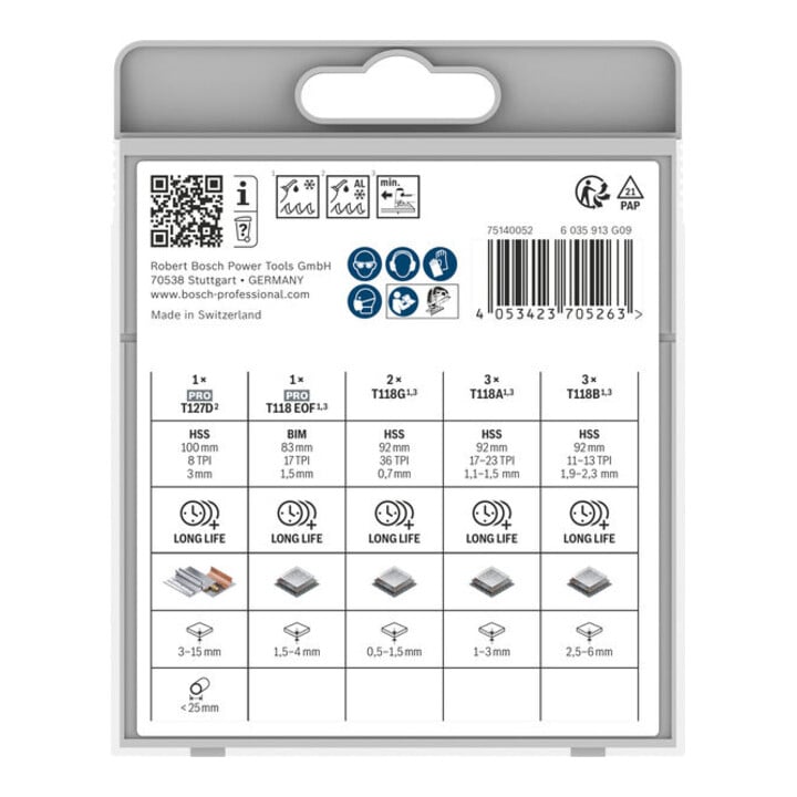 Bosch Decoupeerzaagblad Set Metal Advanced 10-dlg.