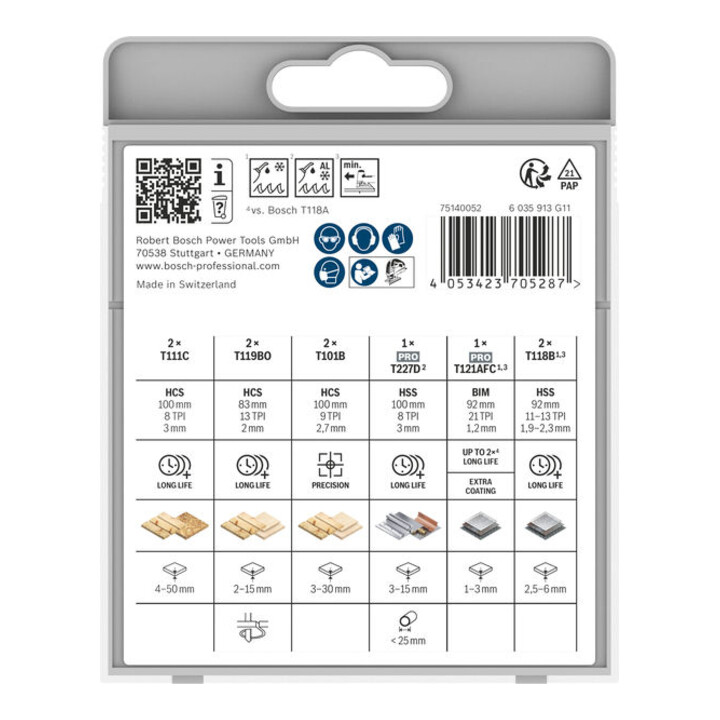 Bosch Decoupeerzaagblad Set Wood and Metal Advanced 10-dlg.