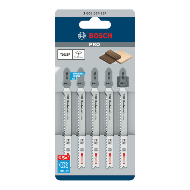 Bosch decoupeerzaagblad T 101 BF, Clean for Hard Wood