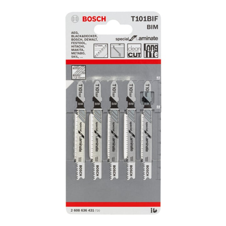 Bosch decoupeerzaagblad T 101 BIF Special for Laminate