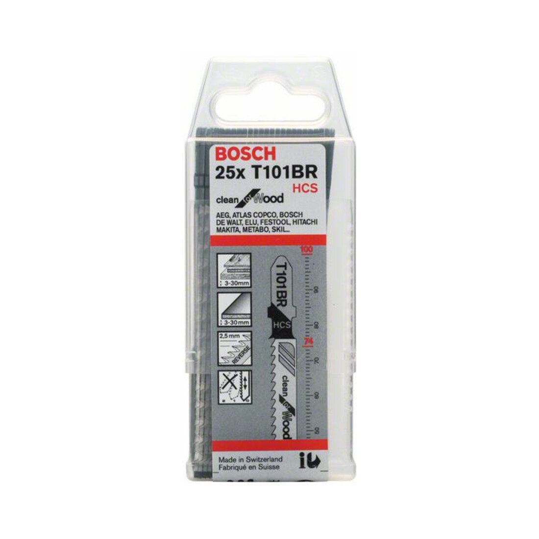 Bosch decoupeerzaagblad T 101 BR, Clean for Wood