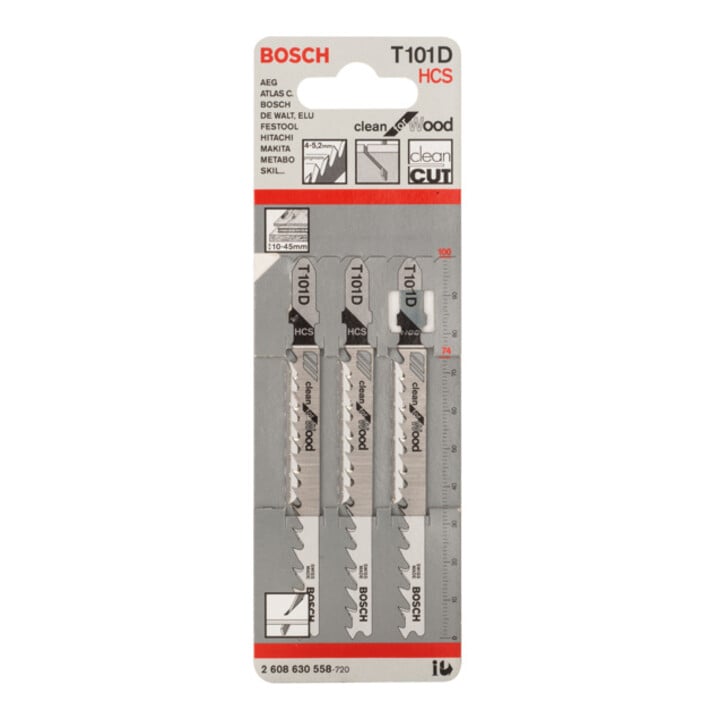 Bosch decoupeerzaagblad T 101 D, Clean for Wood