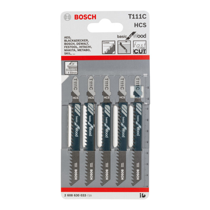 Bosch Decoupeerzaagblad T 111 C, Basic voor hout