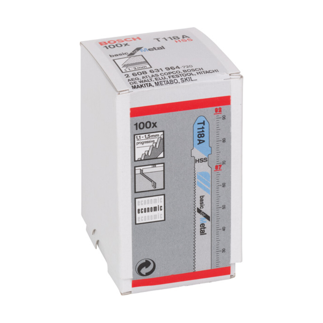 Bosch decoupeerzaagblad T 118 A, Basic for Metal