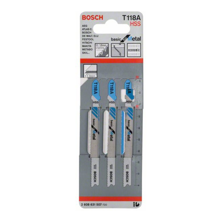 Bosch Decoupeerzaagblad T 118 A, Basic voor metaal