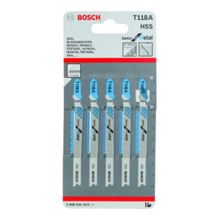 Bosch decoupeerzaagblad T 118 A, Basic for Metal
