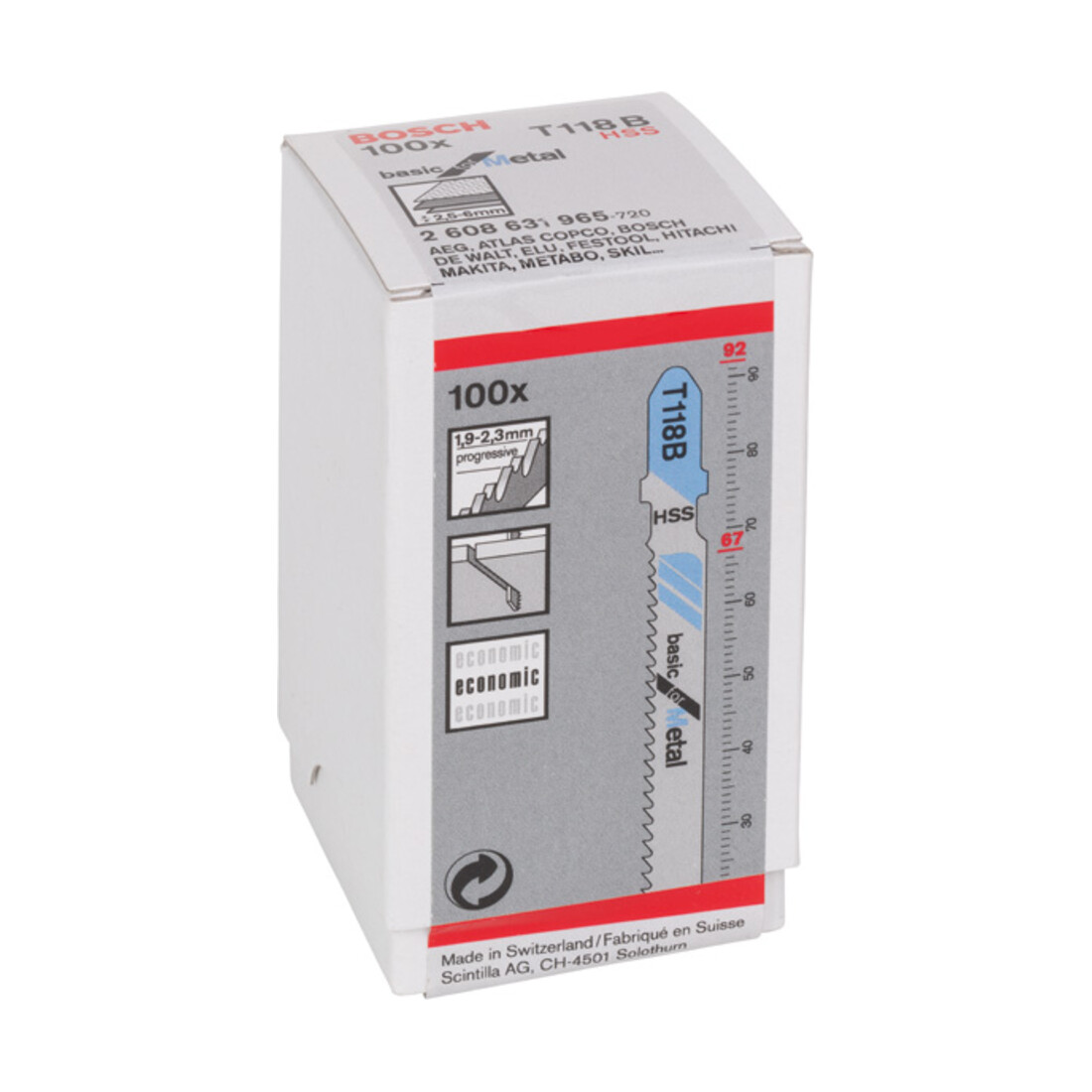 Bosch decoupeerzaagblad T 118 B, Basic for Metal