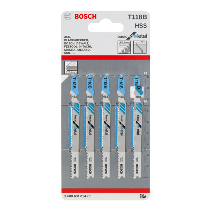 Bosch decoupeerzaagblad T 118 B, Basic for Metal