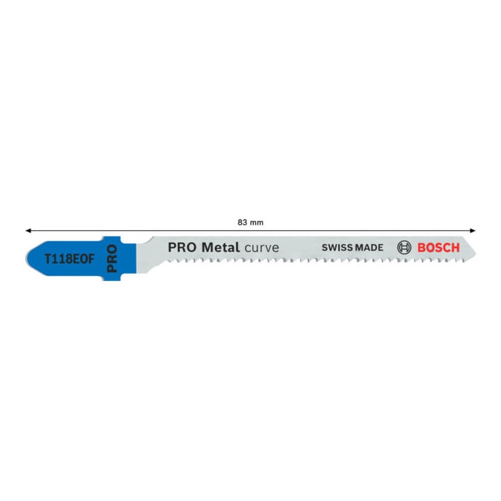 Bosch decoupeerzaagblad T 118 EOF, Flexible for Metal