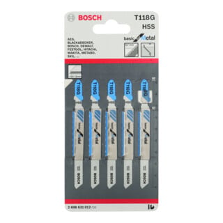 Bosch decoupeerzaagblad T 118 G, Basic for Metal